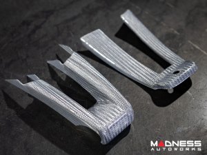 Alfa Romeo Giulia Steering Wheel Trim - Carbon Fiber - Lower Trim Set - White Candy - QV Model